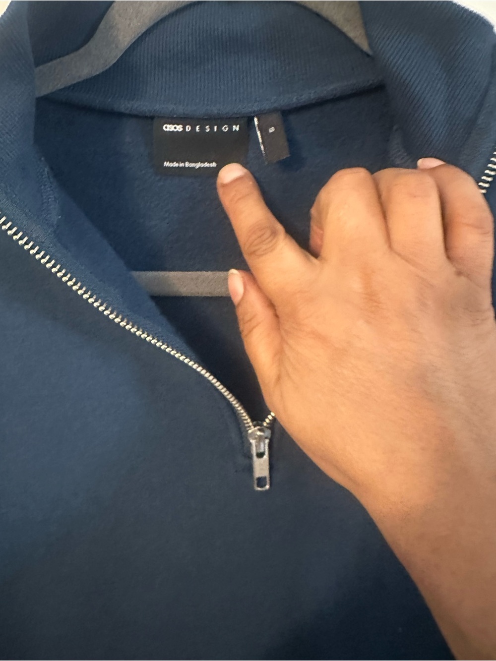 Asics Men's Navy Zip-Up Sweater